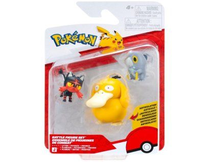 Figurky Pokémon Battle Frigibax,Litten,Psyduck 6cm