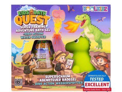Sada na koupání KOOLKIDZ Stříkačka dino a sprchový gel Jablko 60ml