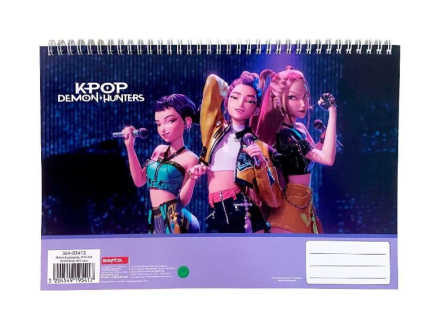 Spirálový skicák KPop Demon Hunters A4