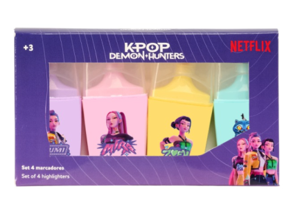 Set zvýrazňovačů Kpop Demon Hunters 4ks
