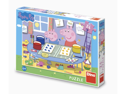 Puzzle Prasátko Peppa Výtvarník 24dílků
