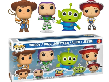 Funko Pop! Disney Toy Story Woody, Buzz Lightyear, Alien, Jessie