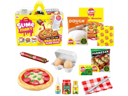 Nákupní košík s pizzou Slime Mart