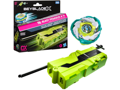 Beyblade X Clip and Rip Launcher Blast Pegasus A Tr