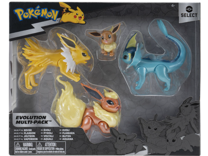 Figurky Pokémon Select Evolution Eevee, Jolteon, Vaporeon, Flareon