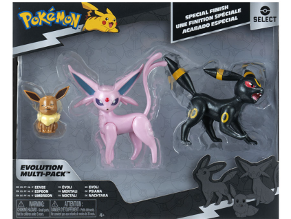 Figurky Pokémon Select Evolution Eevee, Umbreon, Espeon
