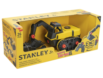 Bagr Stanley 3v1 k sestavení Stanley Jr