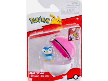 Pokémon Clip and Go Paldean Piplup a Love Ball