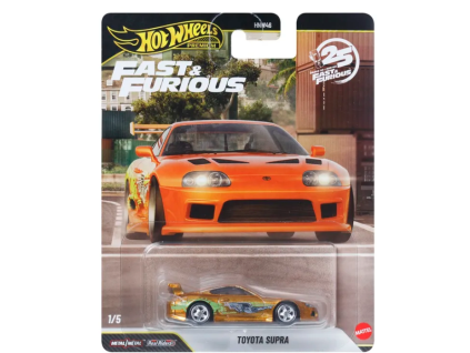 Hot Wheels Premium Fast and Furious Toyota Supra oranžová