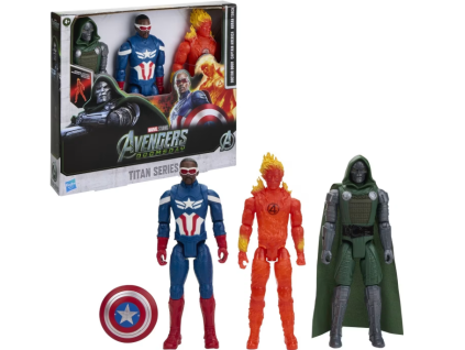Figurky Marvel Avengers Dooms Day Doctor Doom, Captain America a Human Torch