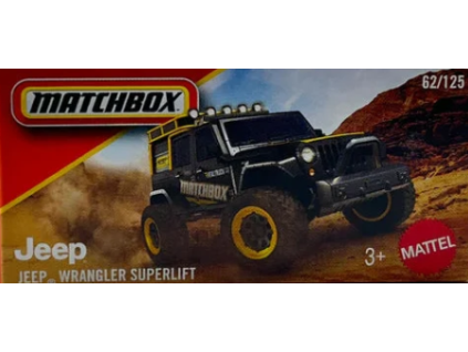 Matchbox Jeep Wrangler Superlift černý