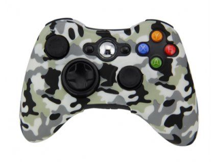 X360 silikonový obal na ovladač kamufláž světle šedý maskáč