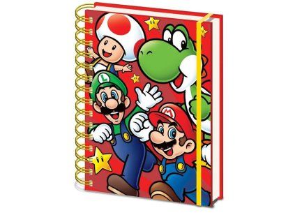 Merch Blok Nintendo Super Mario Bros A5 notebook