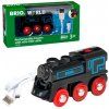 BRIO 33599 Elektrická lokomotiva nabíjecí černá