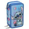 Třípatrový penál Stitch modrý s výbavou