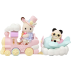 Sylvanian Families 5819 Letadlo, vláček a baby figurky